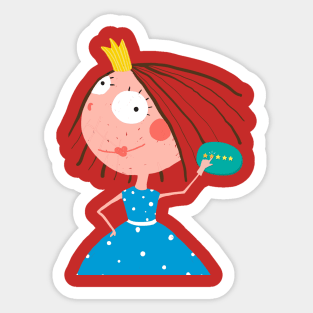 princess girl design Sticker